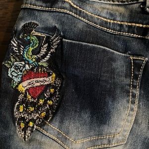 ED Hardy Jean Shorts Size 11/12